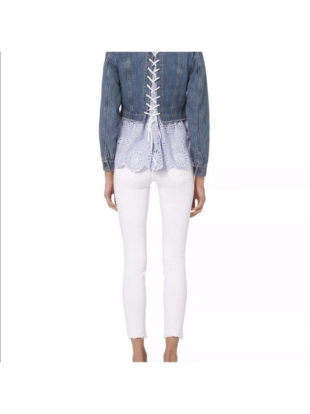 Sea New York Denim Eyelet Combo Jacket - Picture 2 of 2
